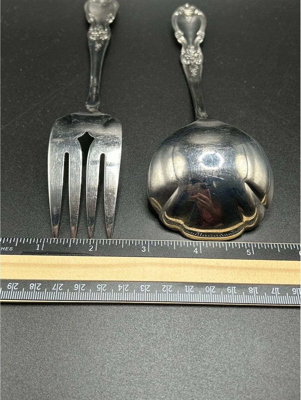 Vintage Set Of Oneida Louisiana Hostess Serving Fork & Ladle, Stainless 1970’s